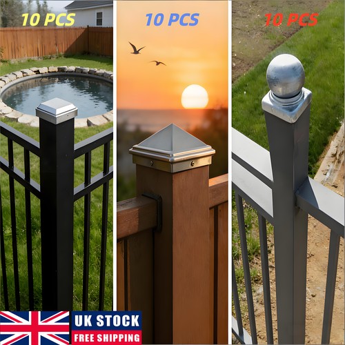 Metal fence post caps - 10, x