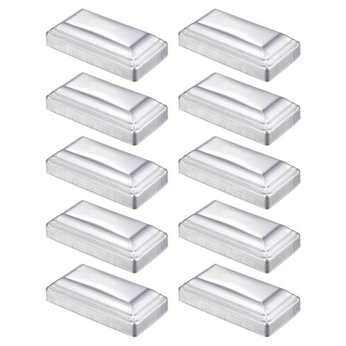 Pcs silver fence post caps - 10,