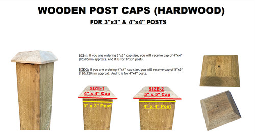 Wooden fence post caps - fence,