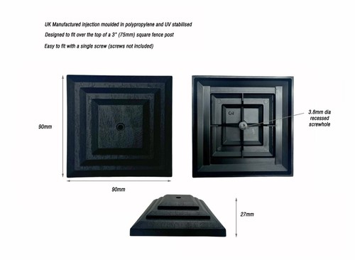 Pack black plastic fence - pack, of