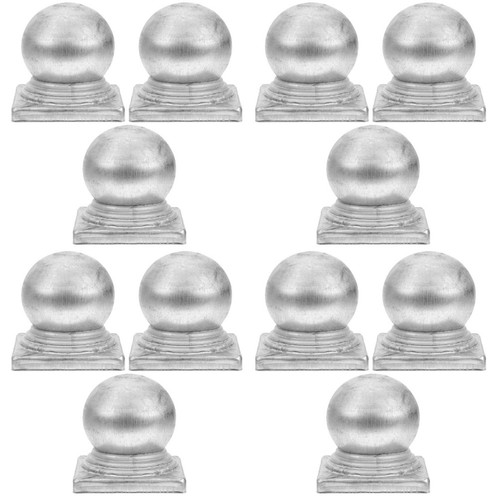 12pcs metal fence - post, caps