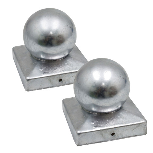 Metal fence post - ball, caps