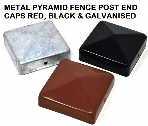 Metal fence post caps - caps, oxide